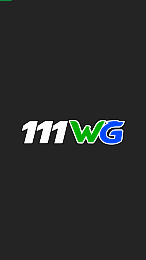 111WG Game splash screen displayed during mobile app launch
